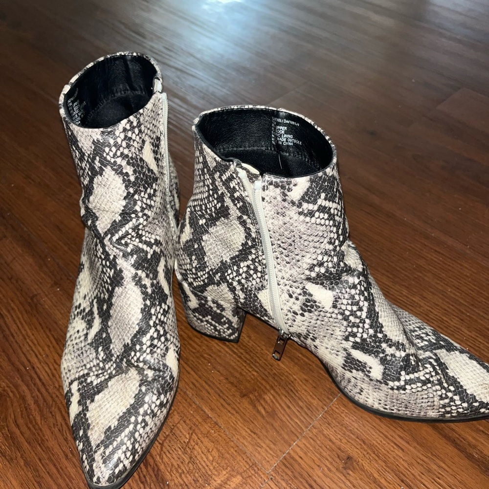 Snakeskin Ankle Boots
